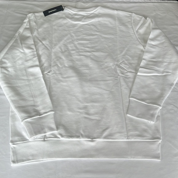 Diesel S Gir B5 Felpa Crew Sweatshirt Bright White Size XL - Picture 9 of 11